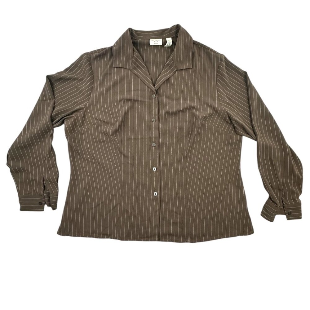 Covington Button Down Pinstripe Blouse - image 1